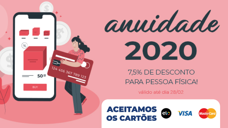 Read more about the article Pague sua Anuidade 2020 com cartão de crédito