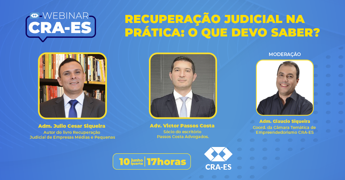 Read more about the article WEBINAR | RECUPERAÇÃO JUDICIAL NA PRÁTICA: O QUE DEVO SABER?