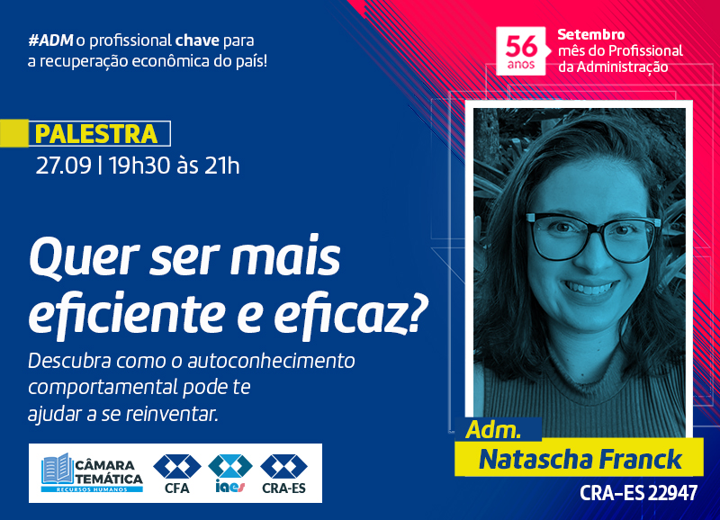 Leia mais sobre o artigo Palestra Gratuita: Quer ser mais eficiente e eficaz? Descubra como o autoconhecimento comportamental pode te ajudar a se reinventar