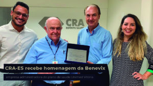 Read more about the article CRA-ES recebe homenagem da Benevix   