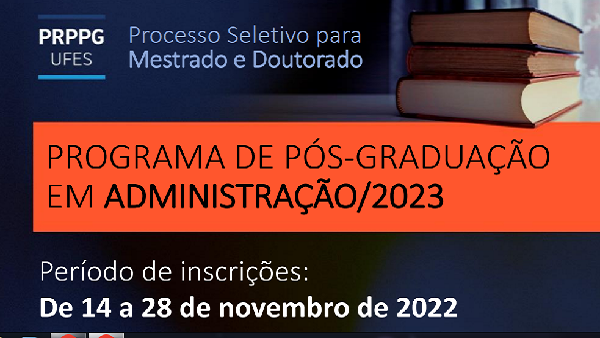Read more about the article Programa Pós-Graduação – Administração UFES 2023