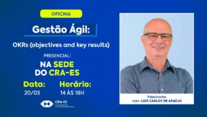 Read more about the article Dia 20/03, o CRA-ES realizará oficina “Gestão Ágil” para lideranças