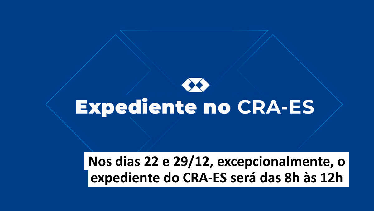 Leia mais sobre o artigo Aviso: Nos dias 22 e 29 de dezembro o horário do expediente será de 8 às 12h