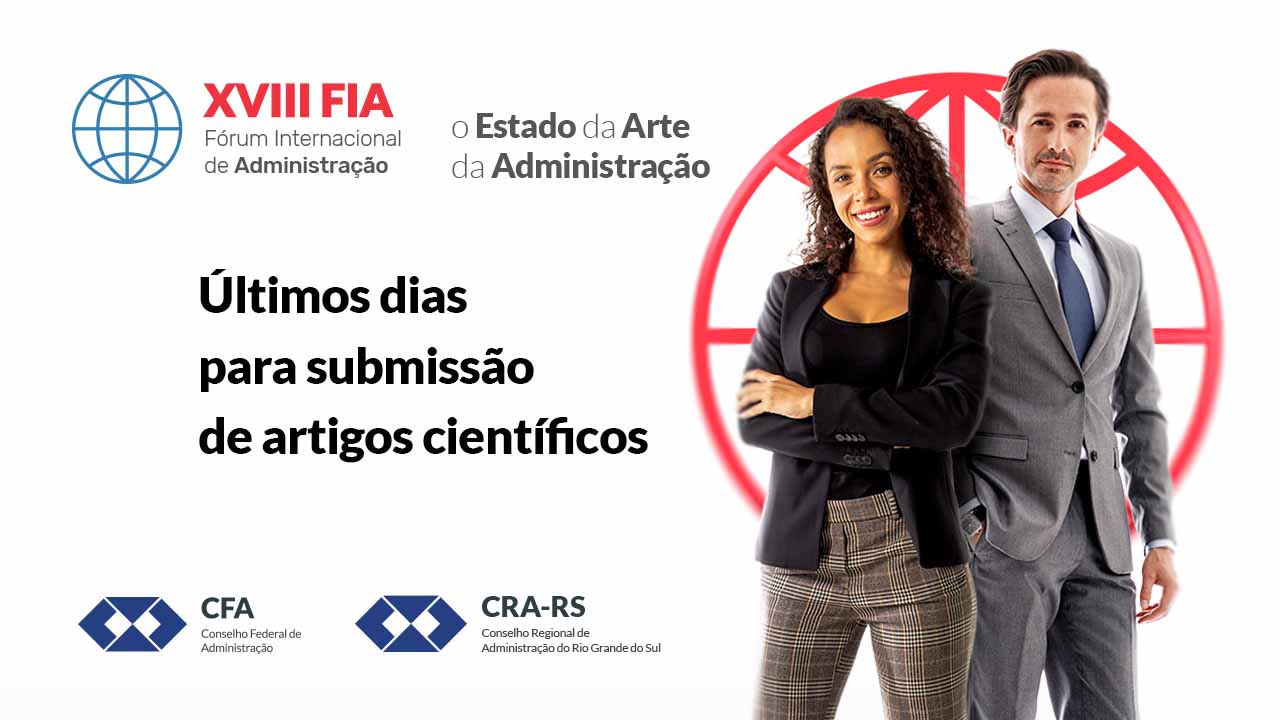 Você está visualizando atualmente XVIII FIA: Últimos dias para submissão de artigos científicos. O valor total de premiações chega a R$ 60 mil 