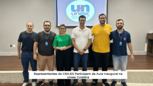 Leia mais sobre o artigo Representantes do CRA-ES Participam da Aula Inaugural na Unesc Colatina