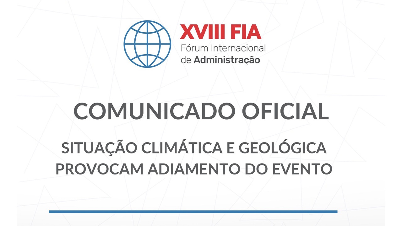 Você está visualizando atualmente Chuvas no RS provocam adiamento do XVIII Fórum Internacional de Administração