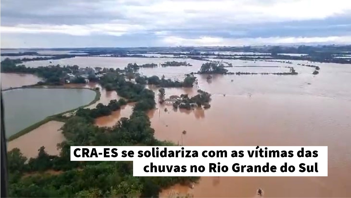 Você está visualizando atualmente CRA-ES se solidariza com as vítimas das chuvas no Rio Grande do Sul