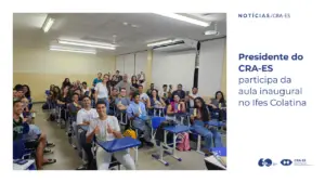 Leia mais sobre o artigo Presidente do CRA-ES participa da aula inaugural no IFES Colatina