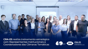 Leia mais sobre o artigo CRA-ES realiza treinamento estratégico com Representantes Institucionais e Coordenadores das Câmaras Temáticas