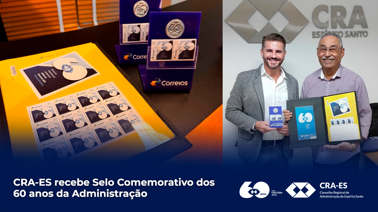 No momento, você está visualizando CRA-ES recebe Selo Comemorativo dos 60 anos da Administração