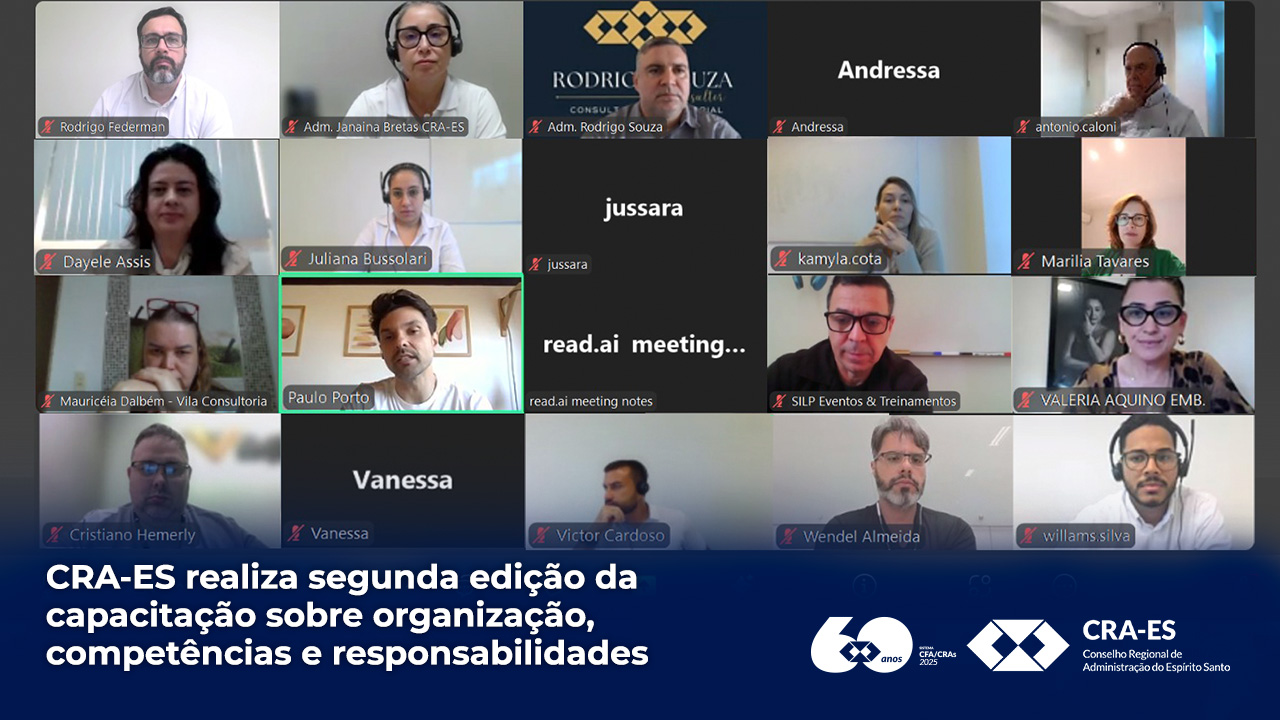 No momento, você está visualizando CRA-ES realiza segunda edição da capacitação sobre organização, competências e responsabilidades