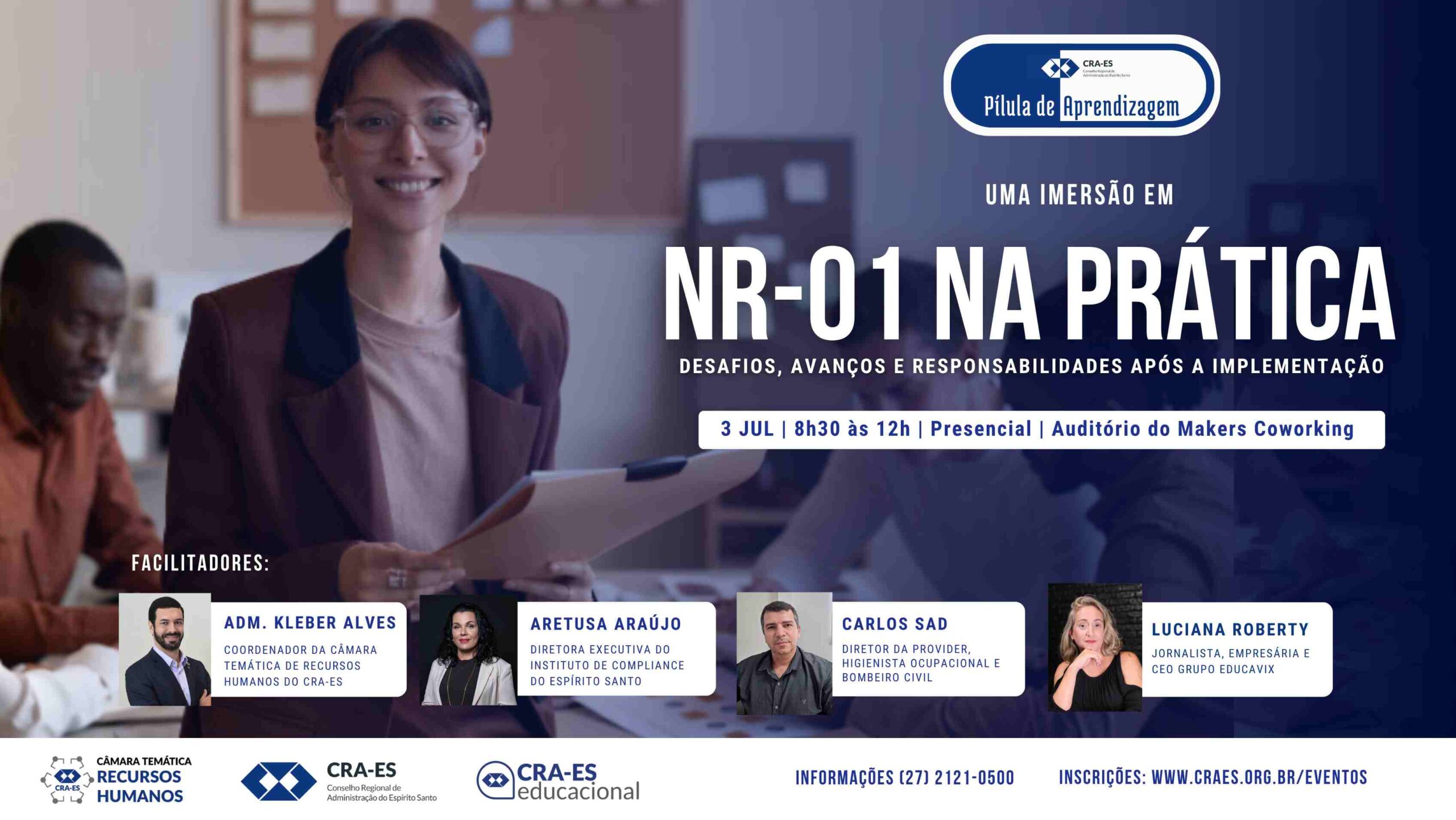No momento, você está visualizando CRA-ES realiza evento gratuito sobre aplicação prática da NR-01