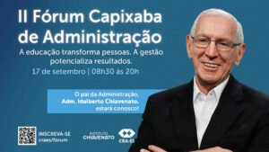 Leia mais sobre o artigo 61 anos: CRA-ES lança o II Fórum Capixaba de Administração e inicia as comemorações do Mês da Administração